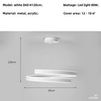 Dimmable Metal Acrylic Pendant Chandelier Lighting Fixtures