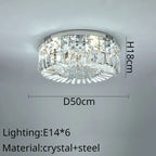 Crystal Ring LED Ceiling Lamp: Modern Luxury for Home Décor