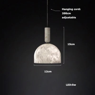 Alabaster Pendant Lights LED Designer Hanging Lamps For Living Room