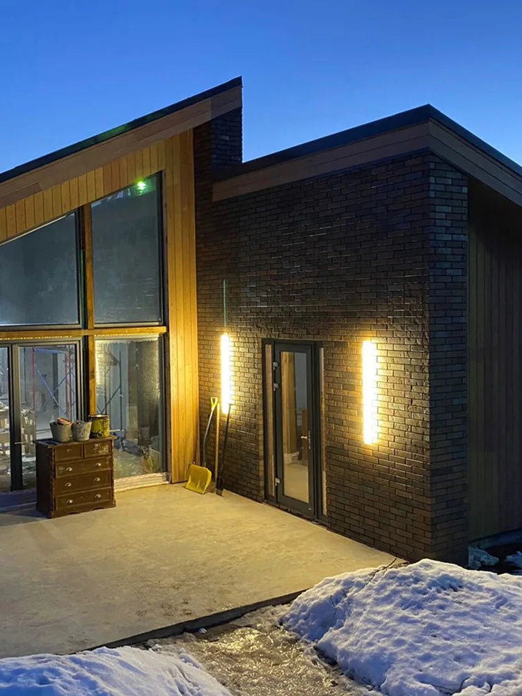 Black Waterproof LED Wall Light | Minimalist Outdoor Garden Balcony Terrace Decor