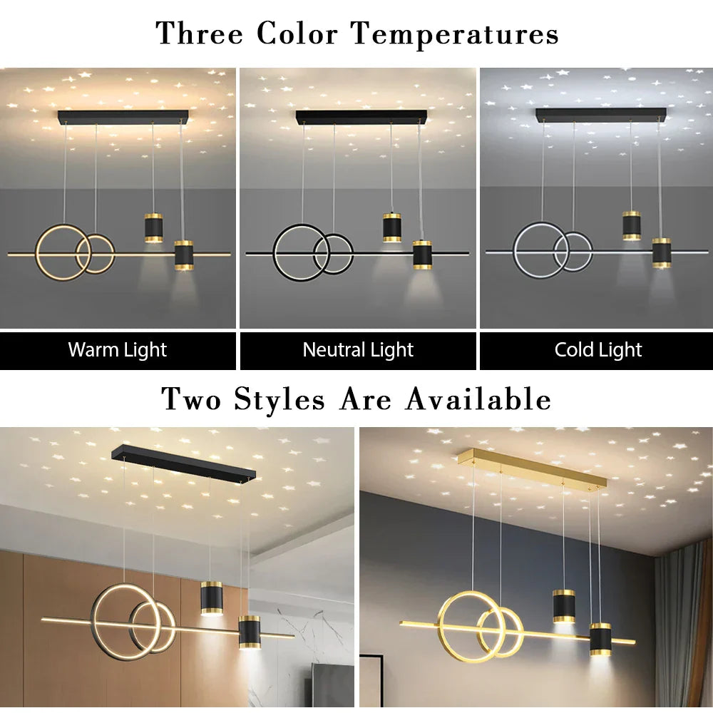 Nordic LED Pendant Chandelier for Living Room Restaurant Kitchen Lighting