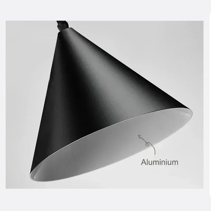 Modern Black Wall Lamp for Living Room Bedroom, Long Wire Design, Plug-in Sconce Light
