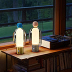 Nordic Mushroom Glass Table Lamp USB Plug for Bedroom Living Room by Afralia™