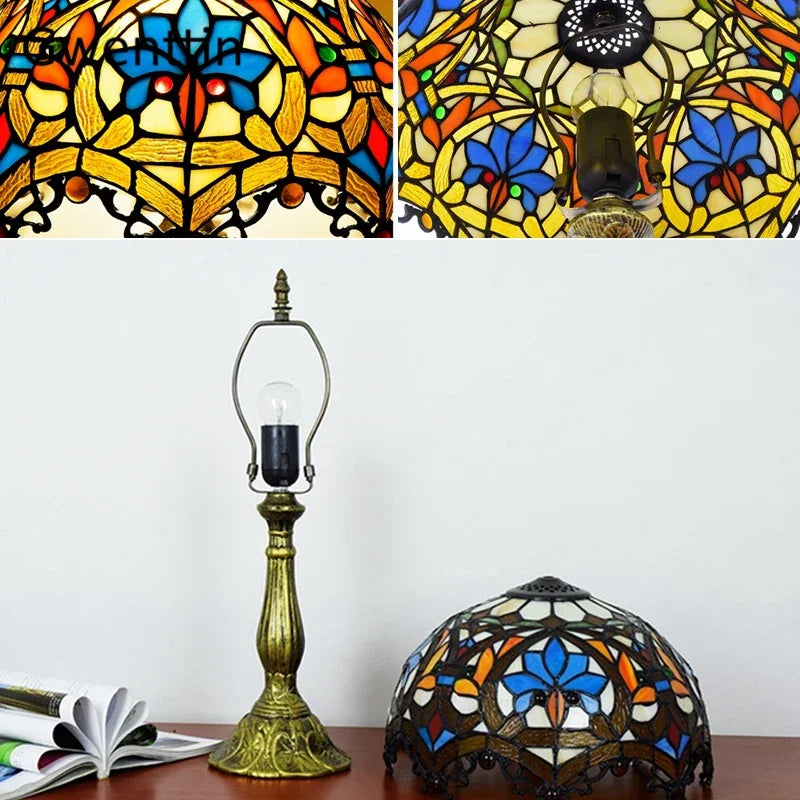 Tiffany Style Stained Glass Led Table Lamp