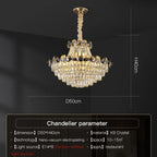 Crystal Light Luxury Chandelier for Living Room Dining Bedroom