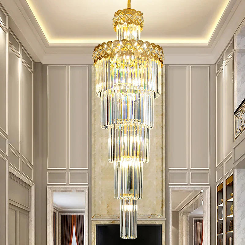 Light Luxury Crystal Chandelier for Elegant Villa Living Room & Hotel Lobby
