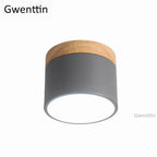 Wood Ceiling Light: Modern Nordic Kitchen Living Room LED Spotlight Fixture