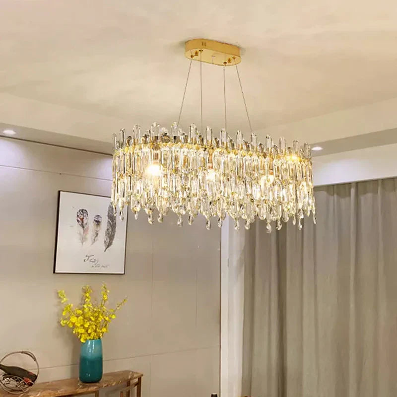 Crystal Ceiling Chandelier: Postmodern Luxury Indoor Lighting for Living Room, Dining Room & Bedroom