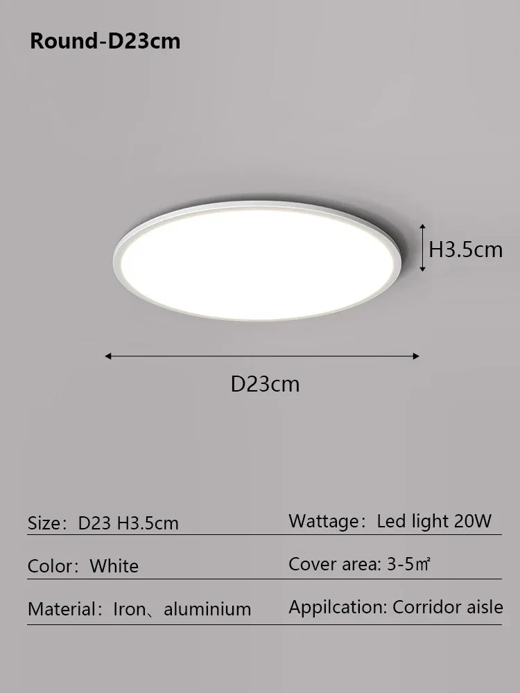 Modern Ultra Thin LED Ceiling Light for Home Décor & Lighting Fixtures