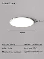 LED Ceiling Lamp: Modern Minimalist Rectangular Design for Living room, Bedroom, Indoor Lighting
