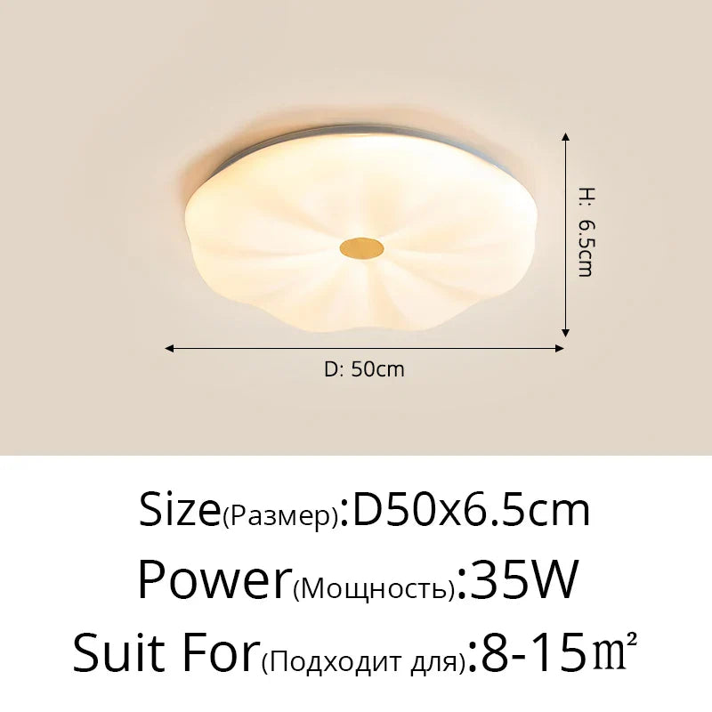 Nordic Minimalist Ceiling Light for Living Room, Kitchen, Study - Aluminum, Dimmable Luminaria