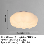 White Cloud LED Chandelier for Children's Room and Living Area