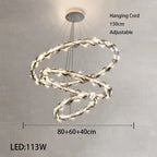 Modern Crystal LED Ceiling Chandelier Light Set for Stylish Indoor Lighting