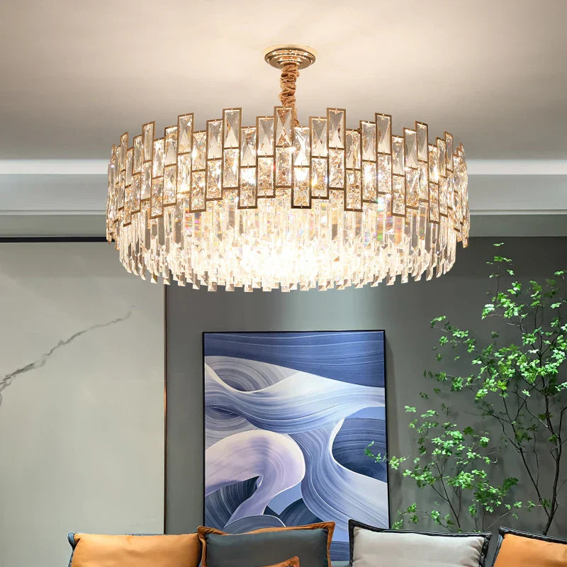 Crystal Chandelier: Postmodern Light Luxury for Living Room, Bedroom, Kitchen.