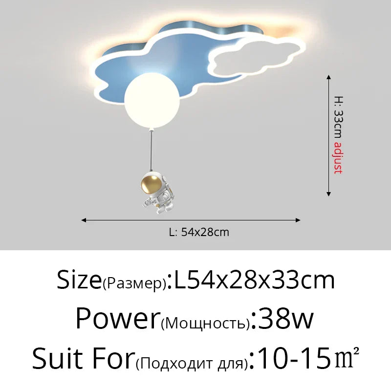 Modern Kids Room Ceiling Chandelier for Bedroom Study Living Room Lighting Fixtures