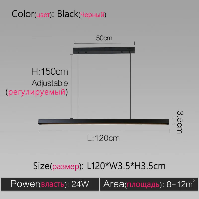 Modern Minimalist LED Pendant Light - Office Dining Room Bar Chandelier