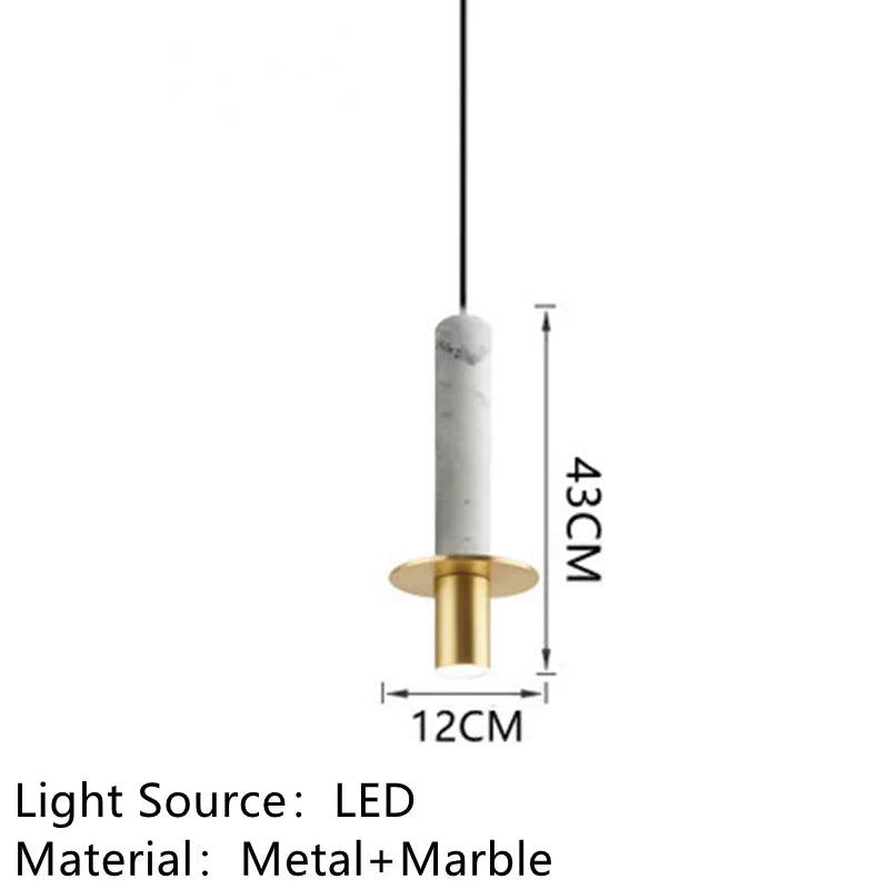 Marble Design LED Pendant Lamp for Bedroom, Dining Room, Aisle, Corridor, and Bar
