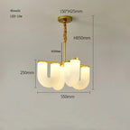 U-Shaped Milk White PE Pendant Lamp for Children's Bedroom and Living Room