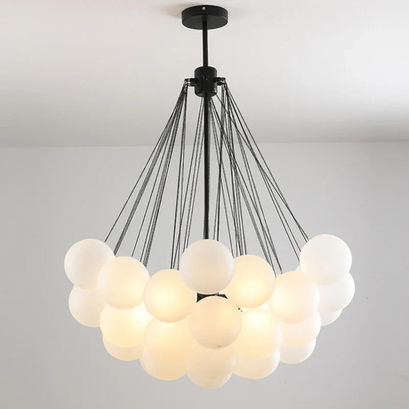 Modern Glass Ball Chandelier LED Pendant Light for Dining Living Room