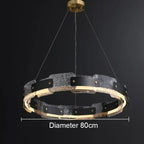 Runner Crystal Glass Chandelier, Modern LED Art in Black & Gold