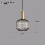 Stained Glass Pendant Lights Nordic Modern Hanging Lamps for Home Decor