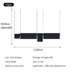 Rotatable LED Chandelier: Modern Office Showroom Art Lighting for Dining Room & Bar