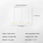 Nordic White Iron LED Chandelier with Hanging Pendant Lighting