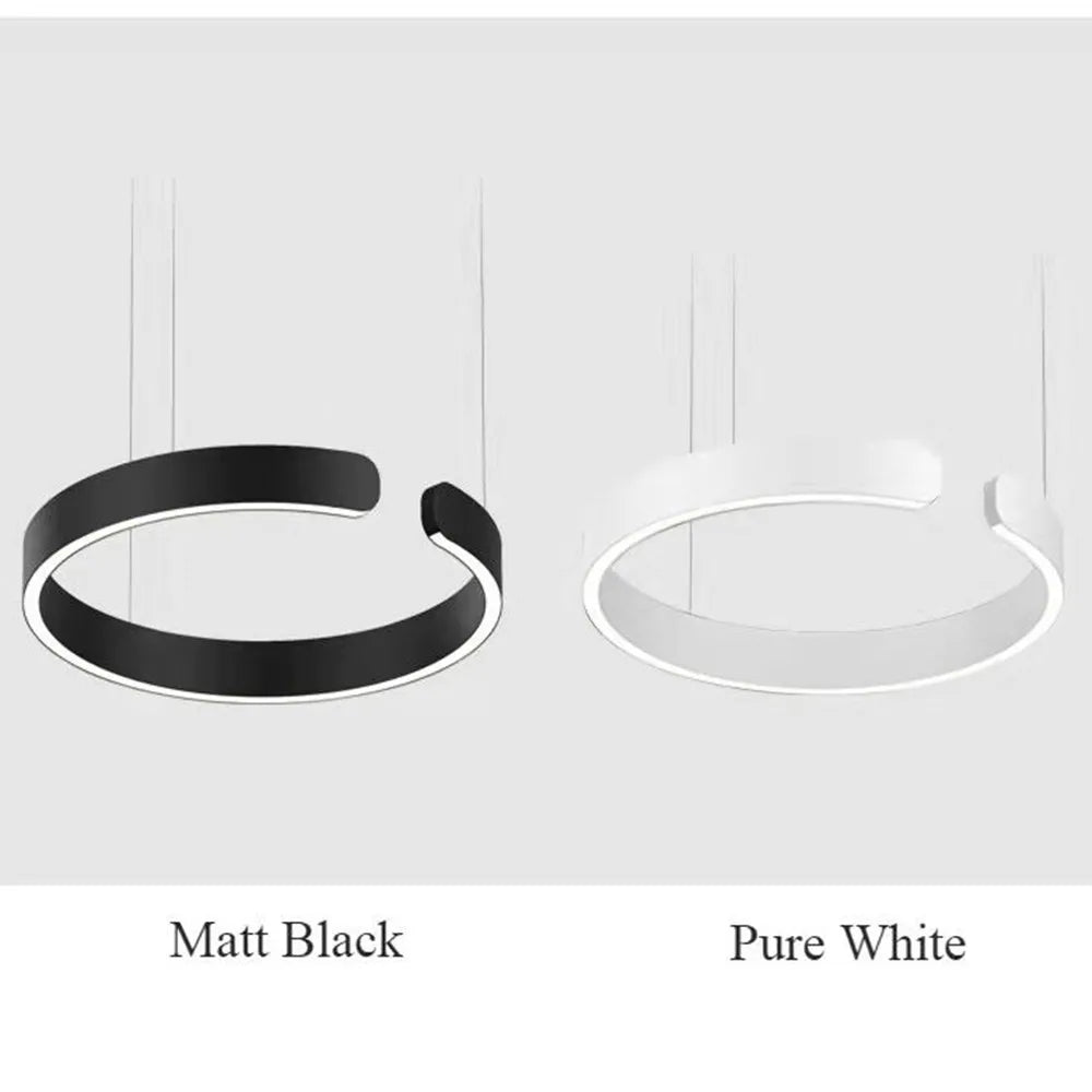 Modern LED Chandelier: Height Adjustable Pendant for Dining & Living Room.