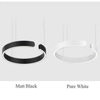 Modern LED Chandelier: Height Adjustable Pendant for Dining & Living Room.