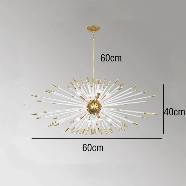 Crystal Dandelion LED Chandelier for Luxury Indoor Decor