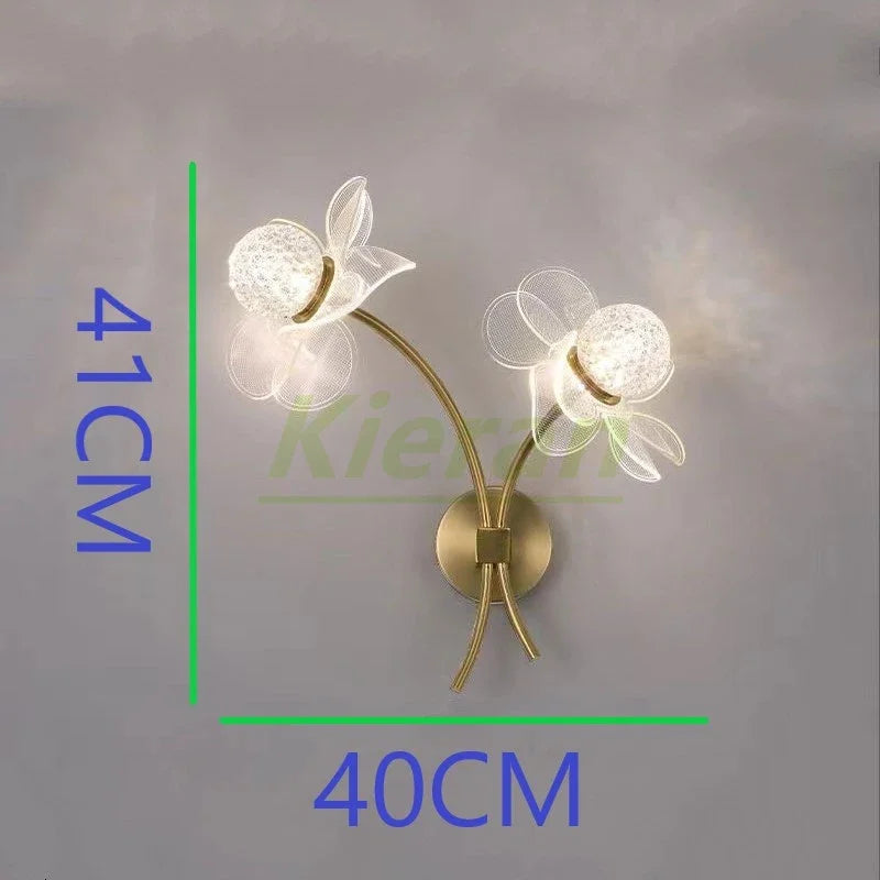 Sunflower LED Wall Lamp: Nordic Modern Bedroom Decor Flower Wall Light