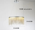 Tassel Chain LED Chandelier for Modern Living Room and Dining Room