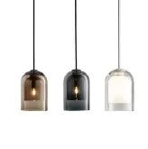 Glass LED Chandelier for Bedroom Dining Room Bar Office Eco-Friendly Nordic Design