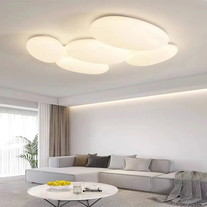 Nordic Cream LED Ceiling Lamp - Modern, Minimalist for Living Room, Bedroom, Restaurant
