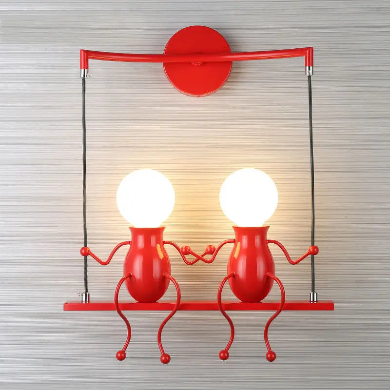 Little Man LED Wall Light: Modern, Simple, Creative Design for Children's Bedroom