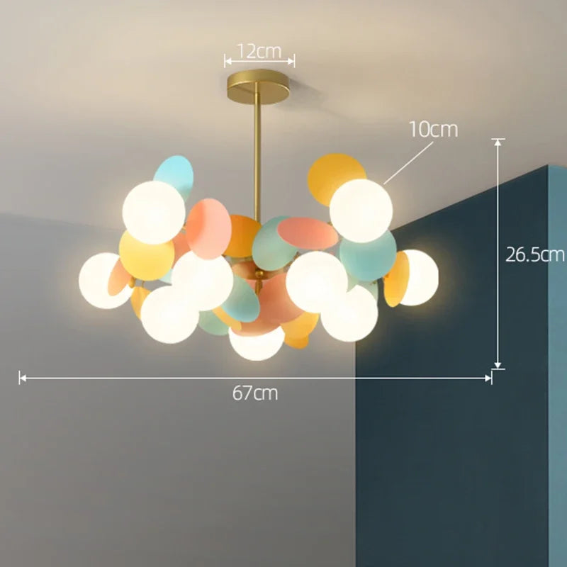 Branch Chandelier: Modern Colorful LED Ceiling Light for Bedroom and Living Room
