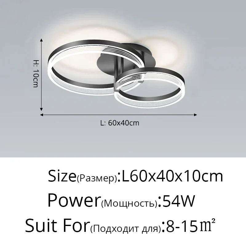 Modern Acrylic Circle Chandelier Pendant Lights for Indoor Living Room Decor