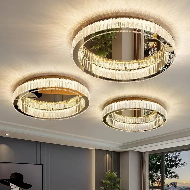 Crystal LED Ceiling Chandelier for Home Living Room Bedroom Lighting