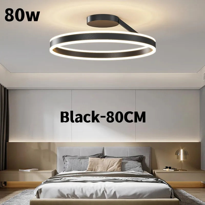 Modern Ring LED Ceiling Light for Bedroom and Living Room