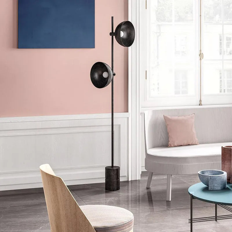 Modern Black Double Shade Floor Lamp for Stylish Home Decor