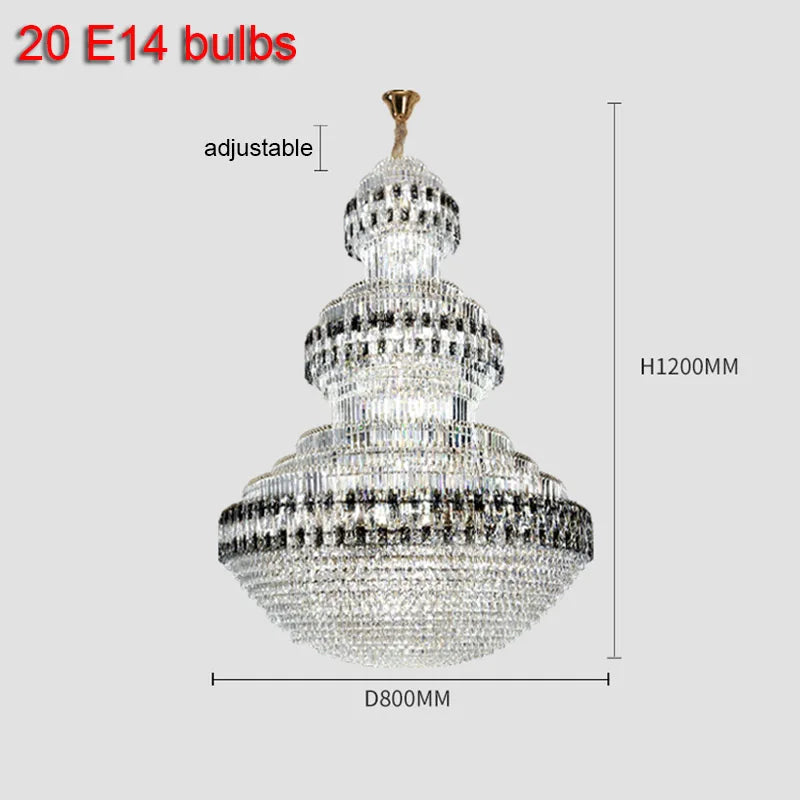 Luxury Crystal Villa Chandelier for Elegant Indoor Lighting Decor