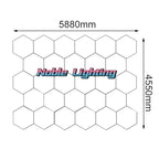 Hexagon LED Car Detailing Ceiling Light - Customized for Car Showroom and Workshop
