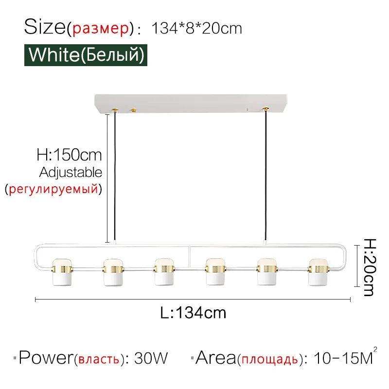 Strip Chandelier: Modern Minimalist Dining Room Lamp for Restaurant, Bar, and Home