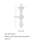 Akari Rice Paper Pendant Lamp for Living Room Bedroom - Wabi Sabi Design