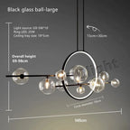 Glass Bubble LED Chandelier Dining Room Pendant Lighting