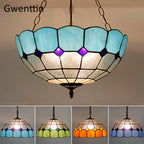 Diamond Square Stained Glass Pendant Light for Home Decor and Lighting