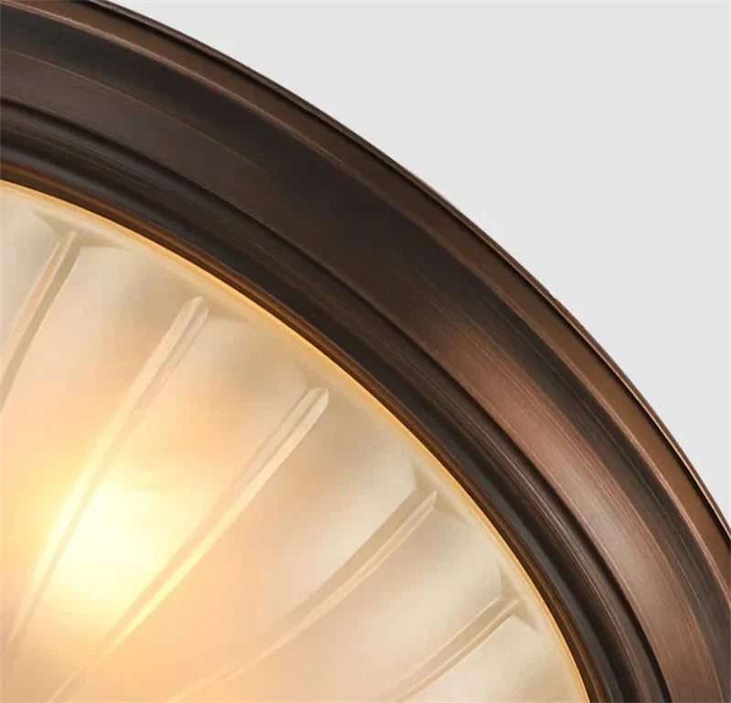 Black Bronze Ceiling Light with Frosted Glass Shade for Bedroom and Kitchen