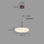 Modern White LED Circular Pendant Light for Restaurant, Coffee Shop, and Study