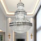 Crystal Chandelier Luxury Duplex Building Hollow Luxury Lamp