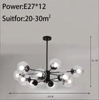 Nordic Magic Beans Chandelier for Living Room Bedroom Dining Study by Afralia™